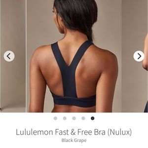 Lululemon Fast & Free Bra Nulux Racerback size 8